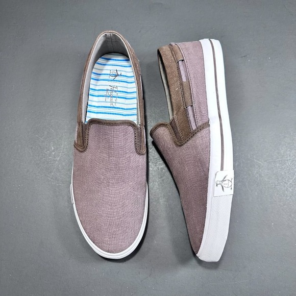 NEW  Original Penguin Men Slip on sneakers size 10 Brown - Picture 1 of 5